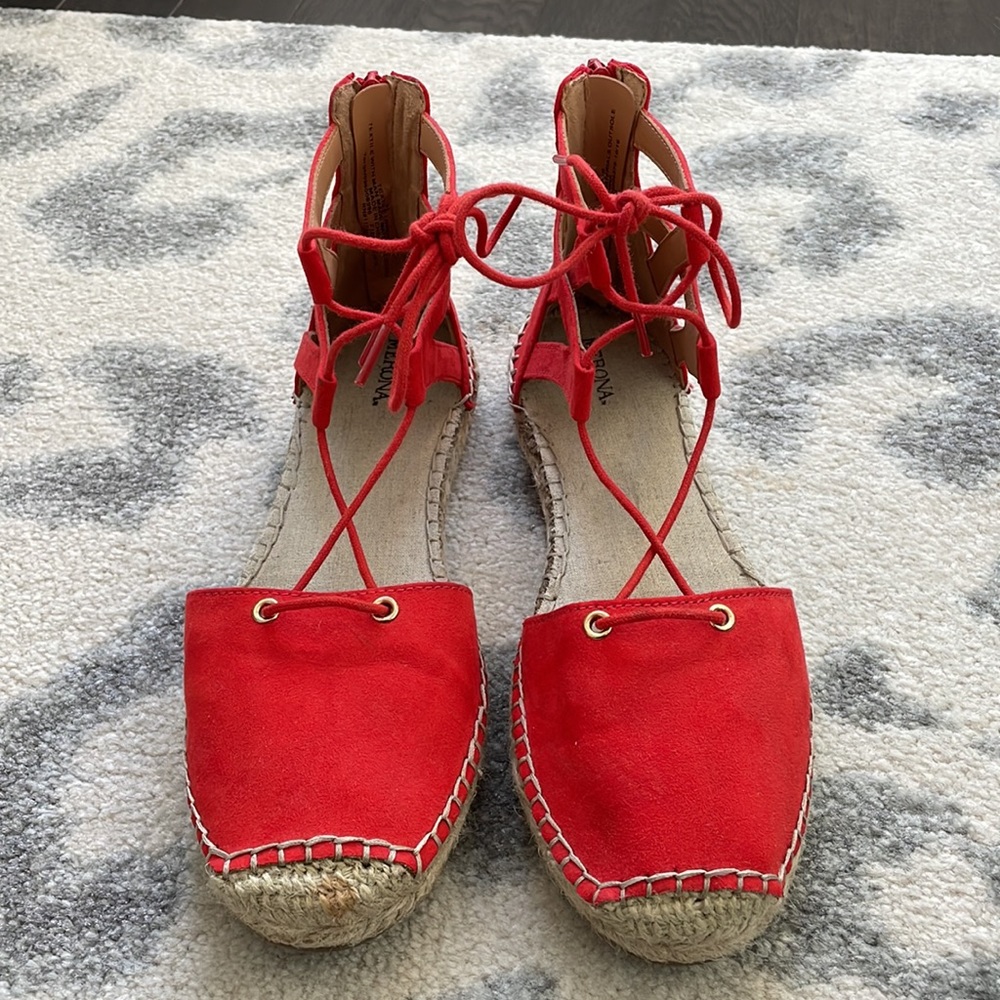 Espadrille Lace-Up Flats